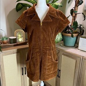 Show Me Your MuMu Rust Corduroy Jumpsuit